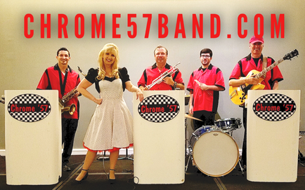 The Chrome 57 oldies band is a 50s band performing in Orlando and throughout Florida.  	