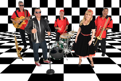 The Chrome 57 Band, an Oldies Band and 50s Band located in Daytona Beach, FL performing at Recent Grease theme party.