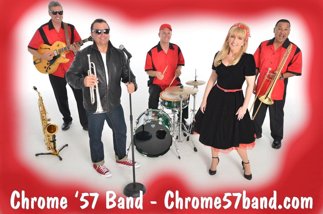 www.chrome57band.com, Chrome '57 band, 1950's band Naples, oldies band Naples, 50s Band Naples, fifties band Naples, sock hop band in Naples