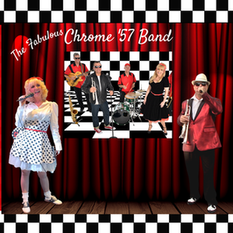 The Chrome 57 Band, an Oldies Band and 50s Band located in Fort Myers, FL performing at Recent Grease theme party.
